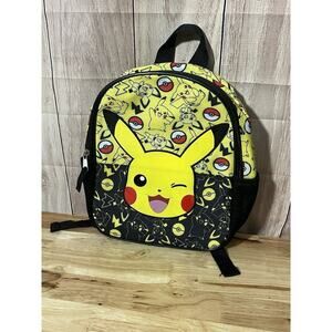 Pokémon Pikachu Backpack Bioworld Cartoon Japanese Yellow Red White Black